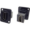 CONECTOR ADAPTADOR HDMI H-H PANEL NEGRO