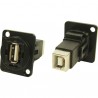 CONECTOR ADAPTADOR USB 2.0 A-B H-H PANEL