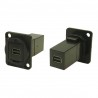 CONECTOR ADAPTADOR MINI DP H-H PANEL NEG