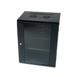 RACK MURAL 19" 18U 600x600 PUERTA CRISTA