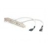 CABLE 2xUSB H a 2xMolex 4 pin H 25cm + S