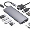 ADAPTADOR USB C M-VGA+HDMI+RJ45+3XUSB+1U