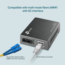 TRANSCEPTOR MM FIBRA SC-RJ45 10/100/1000