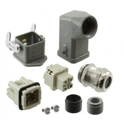KIT HARTING 3P+T M+H+BASE+CARCASA CODO