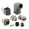 KIT HARTING 3P+T M+H+BASE+CARCASA CODO