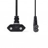CABLE ALIMENTACION RED-FORMA 8 3M CODO