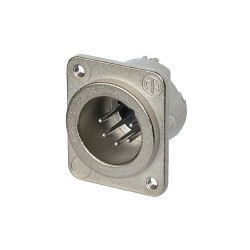 CONECTOR XLR5 MACHO PANEL NIKEL NEUTRIK