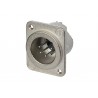 CONECTOR XLR5 MACHO PANEL NIKEL NEUTRIK