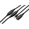 CABLE USB A 3.0 M-H AMPLIFICADO 25M V3.0