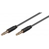 CABLE MINIJACK 4POLOS M-M 1,5MTS NEGRO