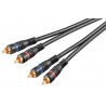 CABLE 2xRCA M-M 5MTS NEGRO HQ