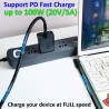 CABLE USB C M-M 3M NEGRO V3.1 GEN-2 100W