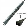 REGLETA 19" 8xSCHUKO SIN INT-C20 M 2MTS