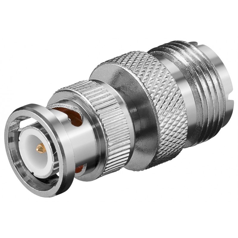 ADAPTADOR BNC MACHO-UHF PL259 HEMBRA