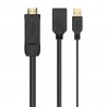 ADAPTADOR HDMI M+USB-DISPLAYPORT H 10cm