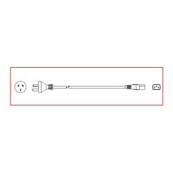 CABLE ALIMENTACION ARGENTINA-C13 H 1,8M
