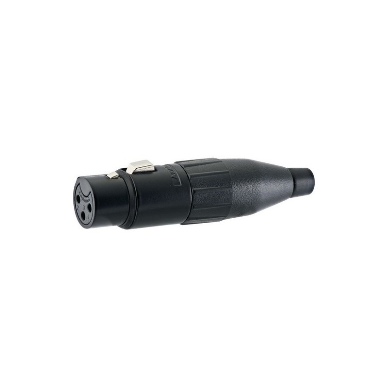 CONECTOR XLR3 HEMBRA AEREO NEGRO AMPHENO