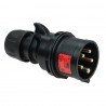 CETAC 3P+N+T 32A MACHO AEREO IP44 NEGRO