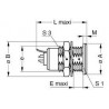 CONECTOR HEMBRA PANEL TRIAX  ERN.0S.650