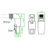 CABLE SFTP CAT5E RJ45 M-M CODO-RECTO 1M