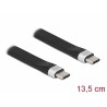 CABLE USB C M-M 13,5cm PLANO V.3.2 NEGRO