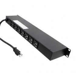 REGLETA 19" 8 TOMAS USA CON INTERRUPTOR