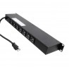 REGLETA 19" 8 TOMAS USA CON INTERRUPTOR