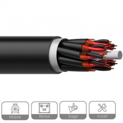 MANGUERA AUDIO 8 PARES 8x2x0,12 NEGRO GO