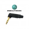 CONECTOR JACK M 6,35mm ST CODO NEGRO NEU