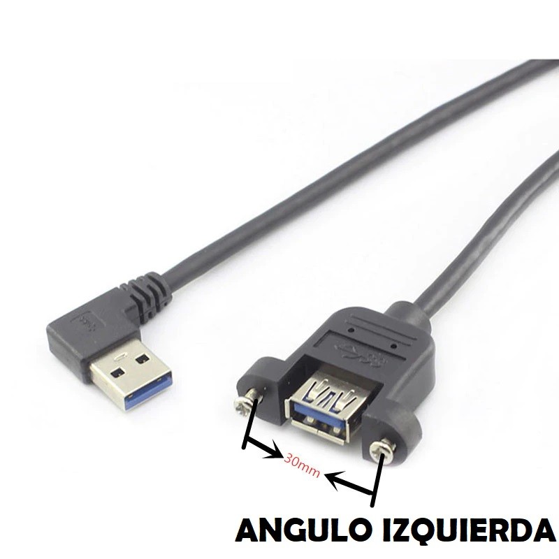 Cable Alargador USB 3.0 / USB Macho - USB hembra 2m negro