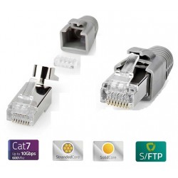 Conectores macho FTP RJ45 Cat 7 Nedis (juego de 10) - Conexión RJ45 - LDLC