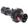 CETAC 3P+N+T 63A MACHO AEREO IP67 NEGRO