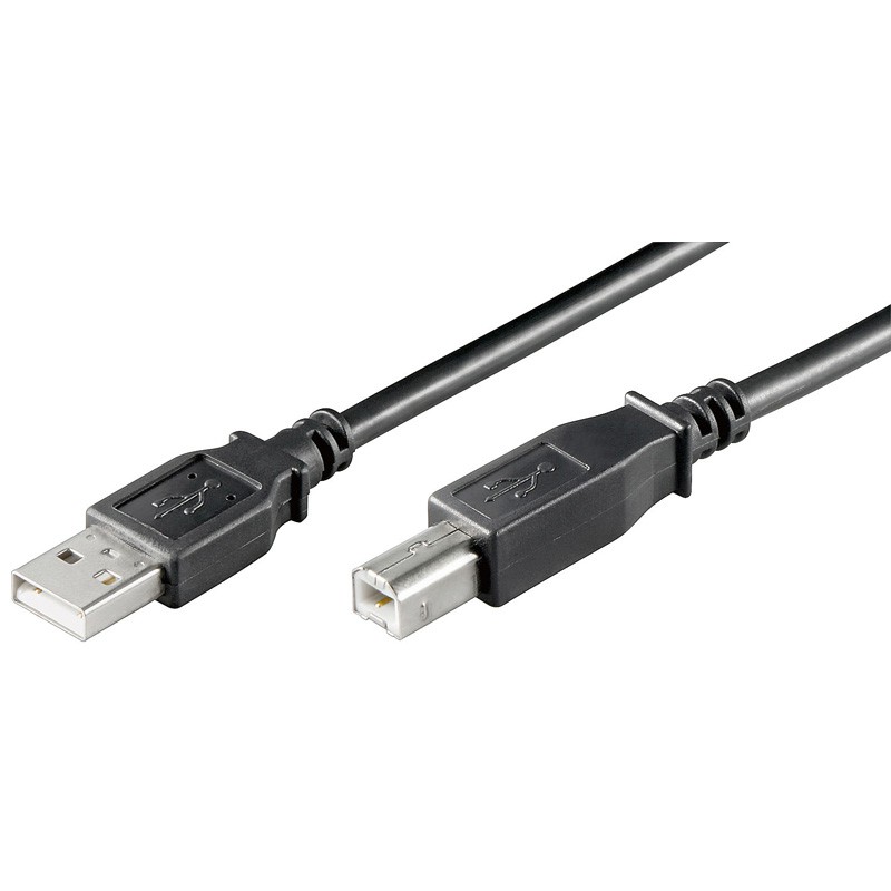 CABLE USB A-B 2.0 M-M 2MTS NEGRO