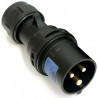 CETAC 2P+T 16A MACHO AEREO NEGRO