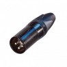 CONECTOR XLR3 MACHO AEREO NEGRO NEUTRIK
