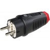 CONECTOR SCHUKO MACHO GOMA NEGRO PCE