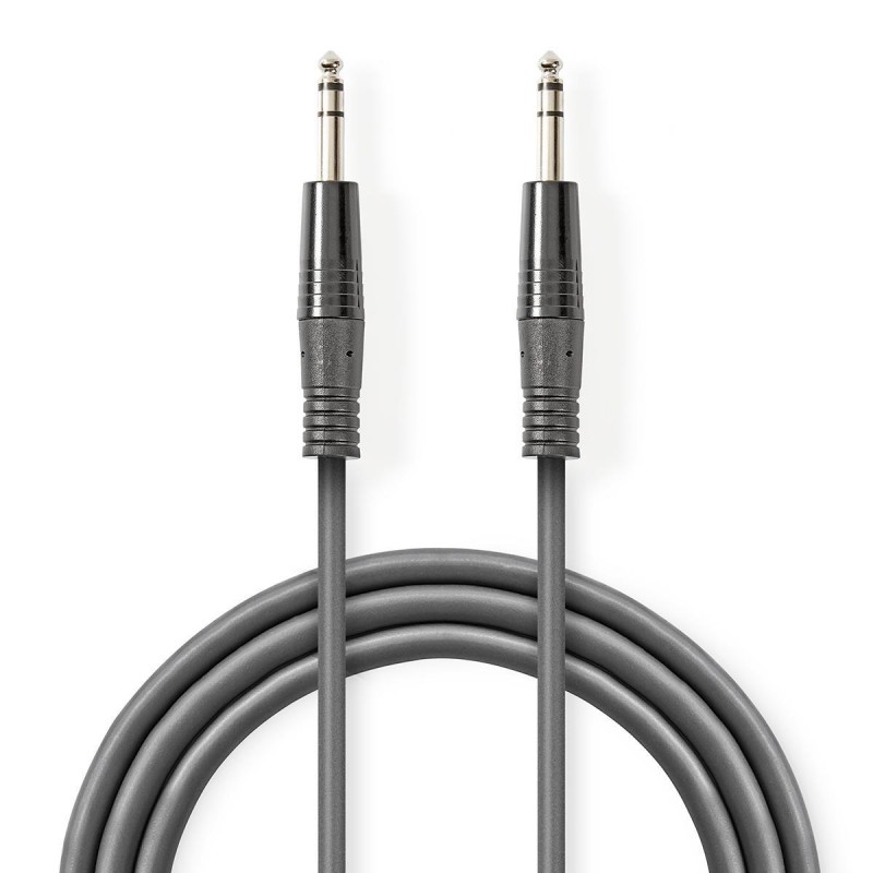 CABLE AUDIO JACK 6,3 M-M ESTEREO 1,5M GR