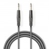 CABLE AUDIO JACK 6,3 M-M ESTEREO 1,5M GR