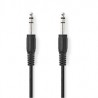 CABLE AUDIO JACK 6,3 M-M ESTEREO 2M NEGR