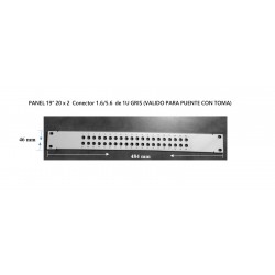 PANEL 19" 20x2 1.6/5.6 1U NEGRO