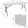 MESA PLEGABLE PORTATIL RECTAGULAR 1,8Mts