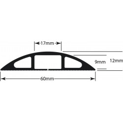 DLP CANAL DE SUELO 12X60mmX1,8M GRIS FLE