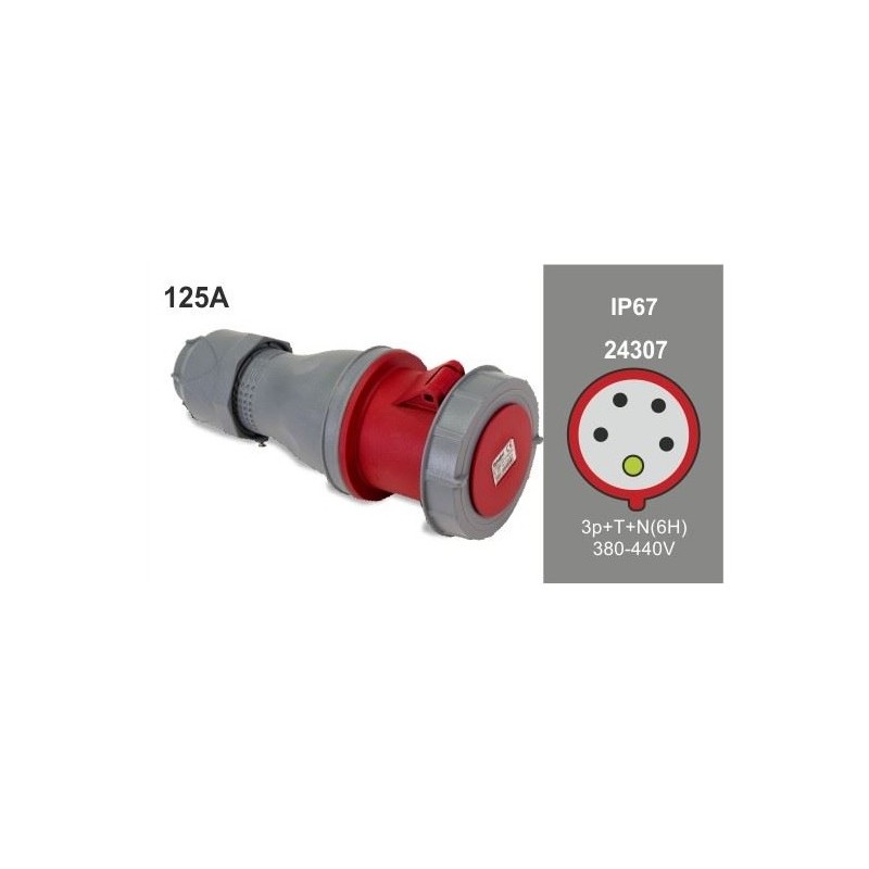 CETAC 3P+N+T 125A HEMBRA AEREO IP67