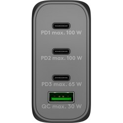 ALIMENTADOR 220V 1xUSB QC3.+3xUSB C 100W