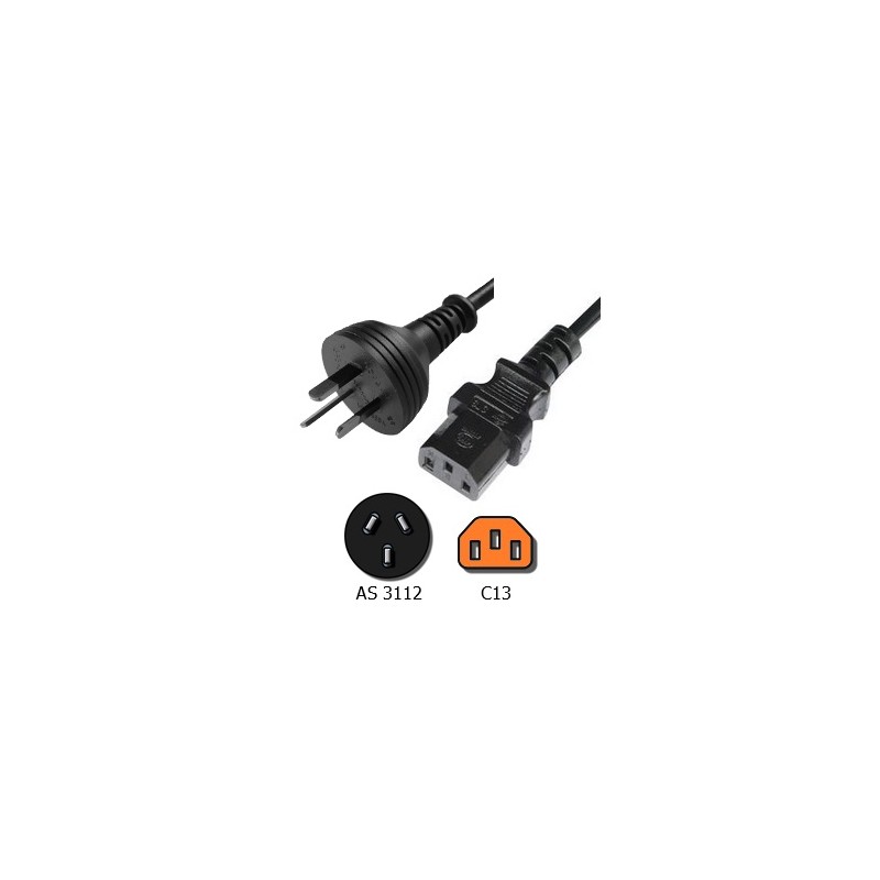 CABLE RED AUSTRALIA-CPU C13 1,8M NEGRO