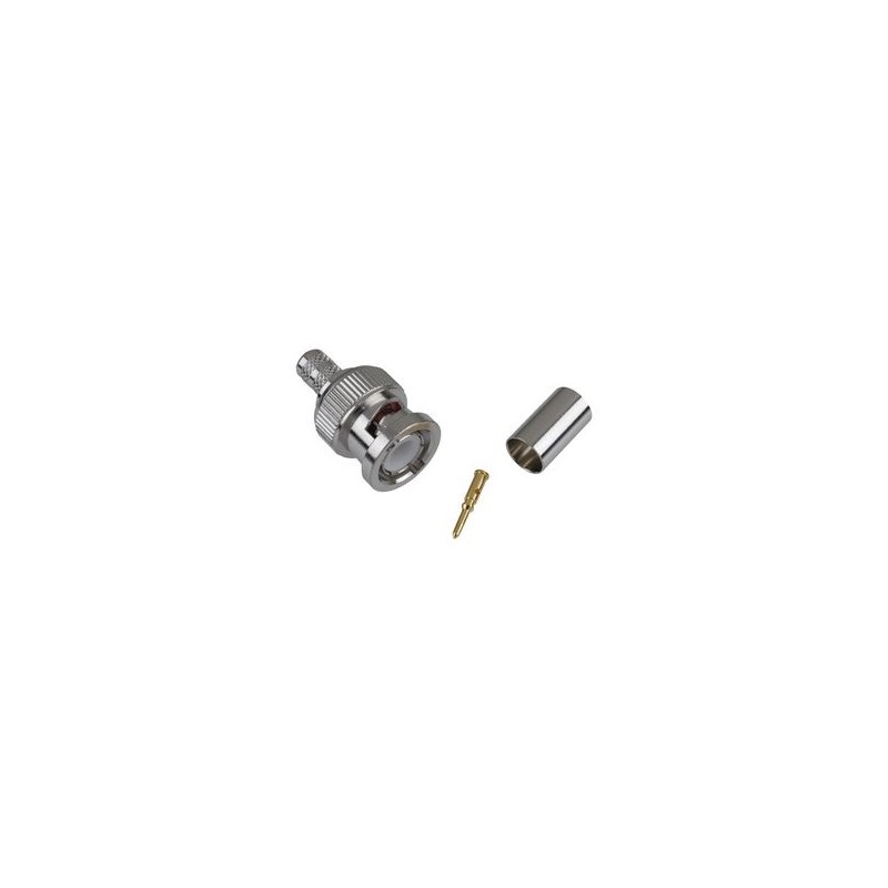 CONECTOR BNC MACHO LMR240 RECTO CRIMP