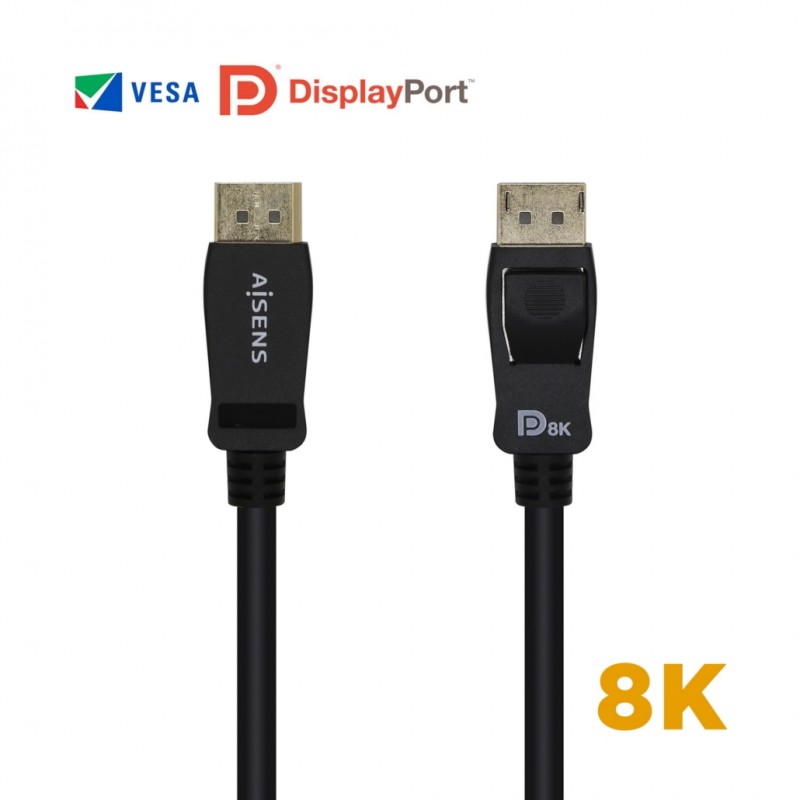 CABLE DISPLAYPORT M-M 8K V.1.4 0,5M NEGR