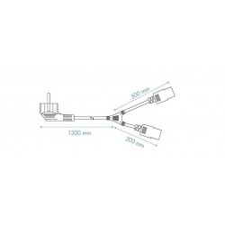 CABLE ALIMENTACION "Y" 2xC13-1xC14 1,5M