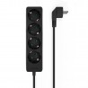 REGLETA 4 TOMAS SCHUKO SININT NEGRA 1,4M