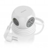 REGLETA 3 TOMAS SCHUKO+2xUSB+2xUSBc CUBO